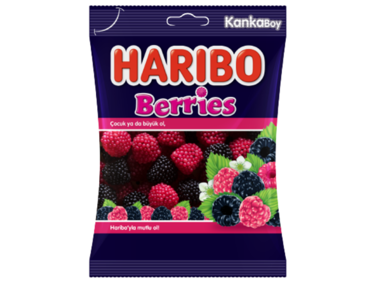 Haribo Berries meyveli jelibon şeker 80 g paket – Haribo toptan jelibon ürünü