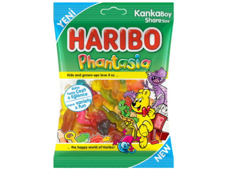Haribo Phantasia karışık figürlü jelibon şeker 80 g paket – Haribo toptan jelibon ürünü
