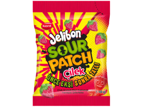 Kent Jelibon Sour Patch Çilek 80g 24’lü Koli