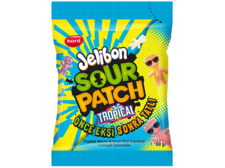 Kent Jelibon Sour Patch Tropical 80g 24’lü Koli