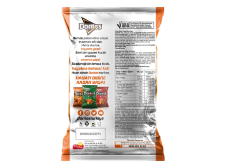 DORITOS NACHO 135GR arka yuz — DORITOS wholesale product