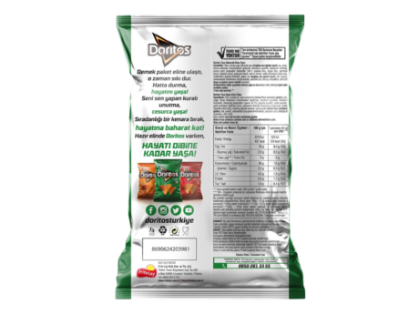 DORITOS TACO 135GR arka yuz — DORITOS wholesale product