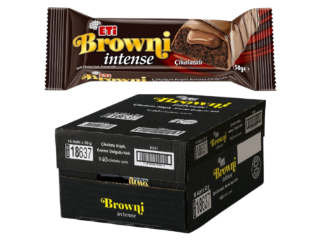 ETI BROWNI INTENSE 50g 16 Adet paket – ETI toptan atıştırmalık ürünü