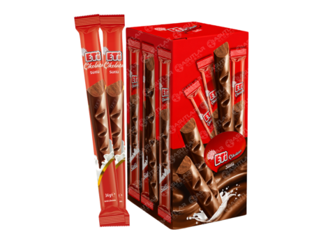 ETI CIKOLATA UZUN SUTLU 34g 16 Adet 8 Paket