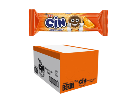 ETI CİN LOKMALIK ORANGE 114g 18 paket – ETI toptan şekerleme ürünü